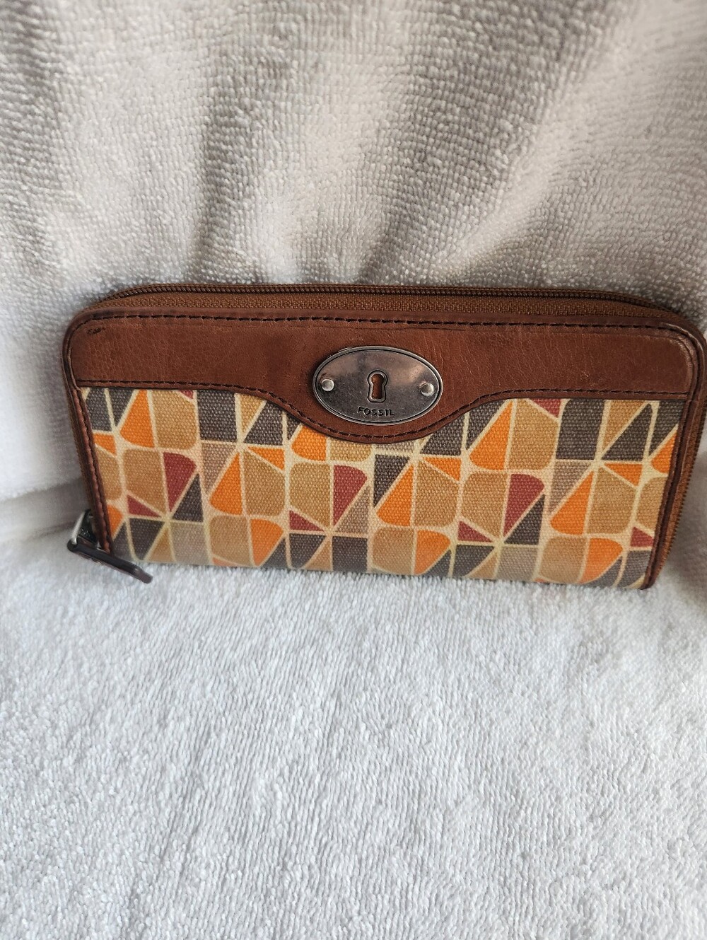 Vintage Fossil Key Per Calypso Shoulder Bag Tote And Wallet Set - Picture 5 of 7